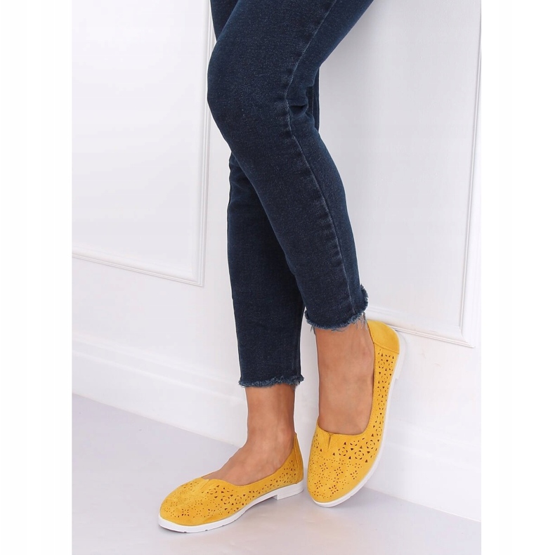 Ballerine traforate miele ZA02P Giallo 2