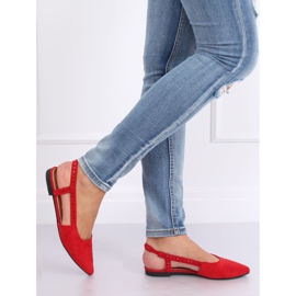 Ballerine rosse con tacco aperto YJ335 Red rosso 1