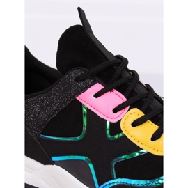 Nero HL-12 Scarpe sportive nere multicolore 1