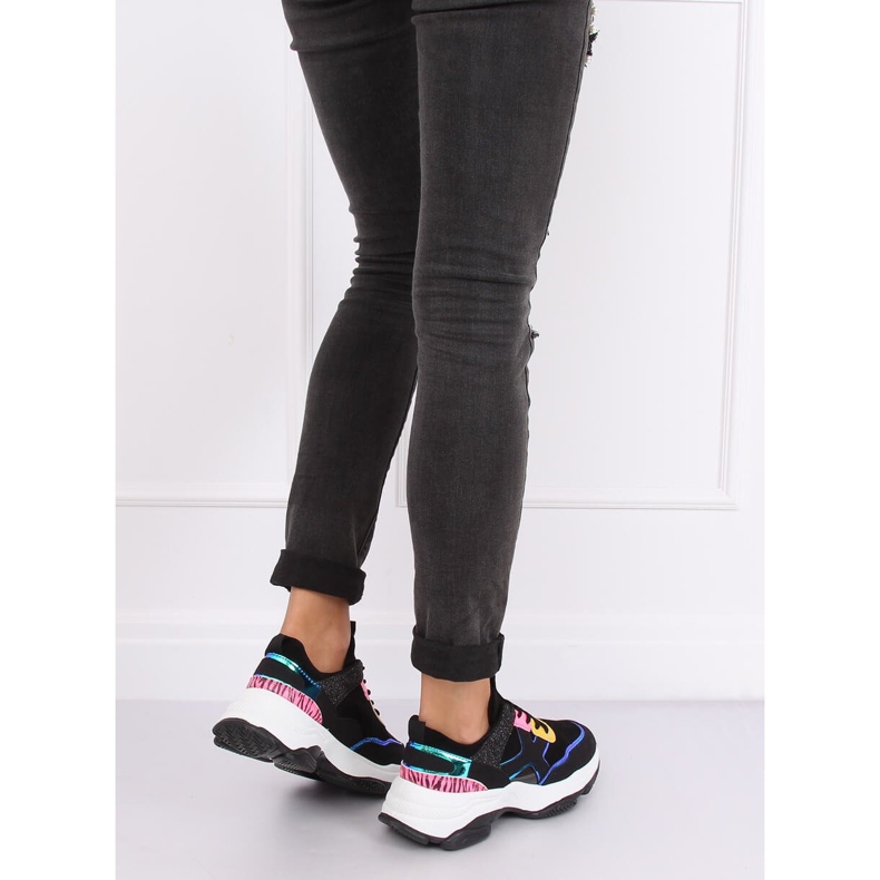 Nero HL-12 Scarpe sportive nere multicolore 2