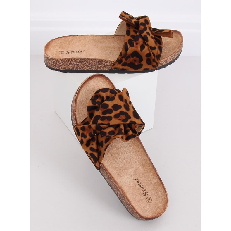 Ciabatte in sughero leopardate CK115P Leopard marrone 2