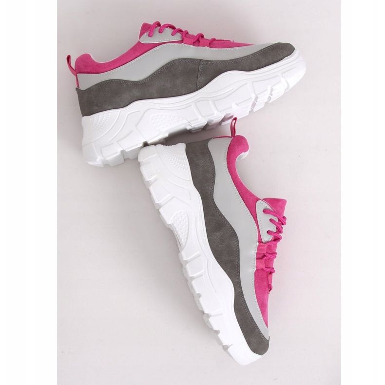 Multicolore 902-3 Scarpe sportive grigie rosa 1