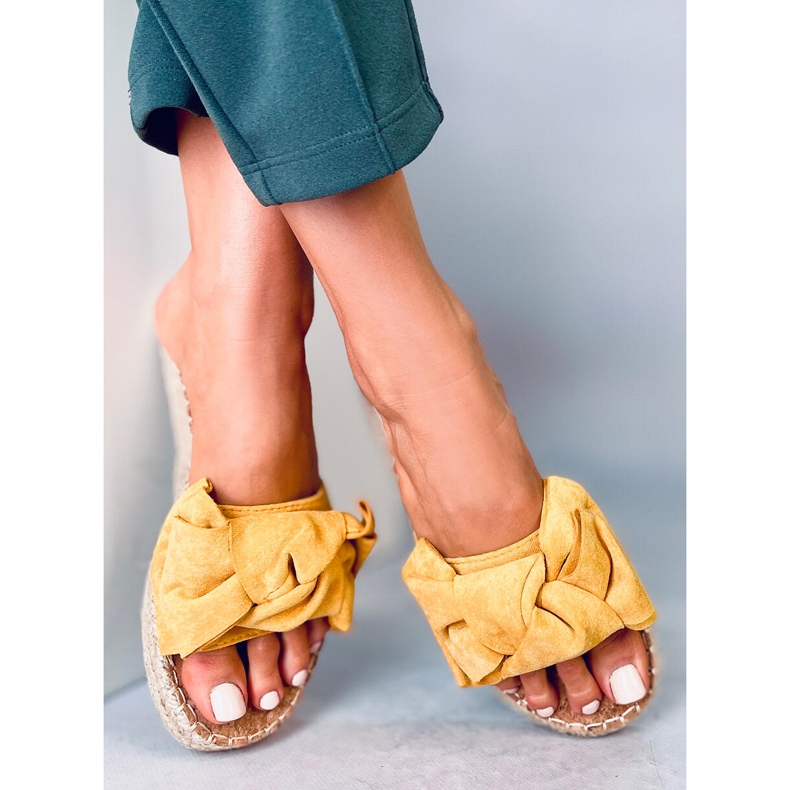 JH115P Pantofole espadrillas giallo miele 1