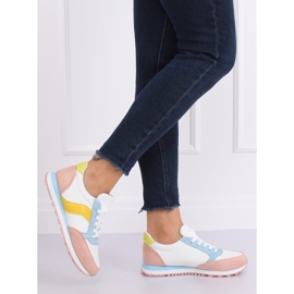 Scarpe sportive multicolor BL191P Bianco blu rosa multicolore giallo 2