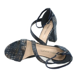 Sandali gladiatore Sergio Leone SK870 blu navy 6