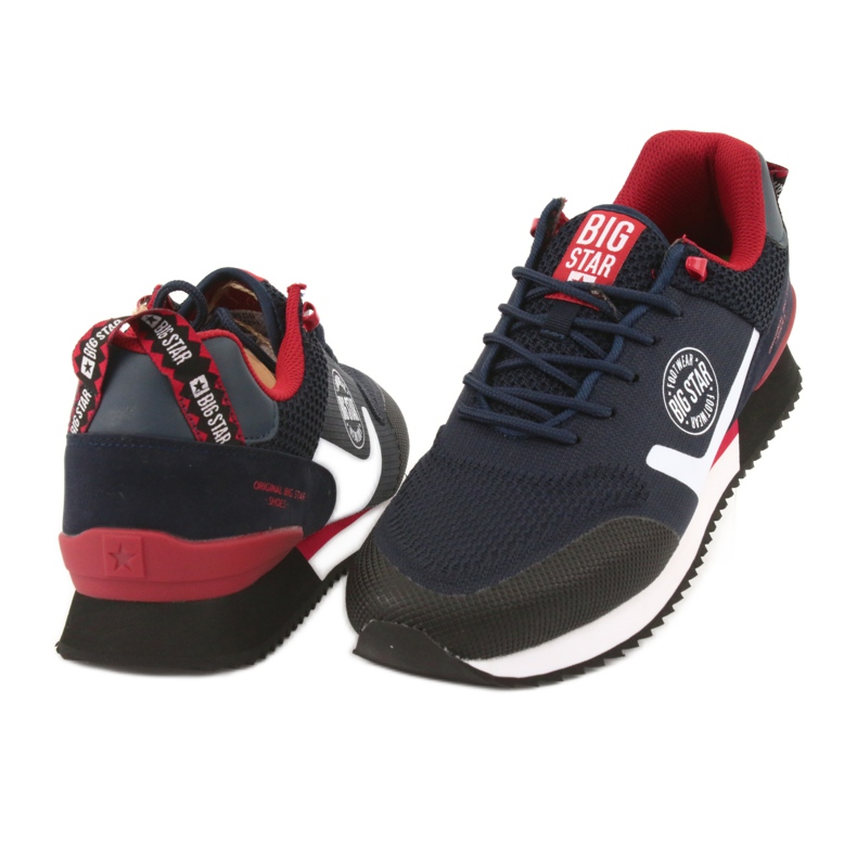 Scarpe sportive Big Star FF 174205 bianco rosso blu navy 4
