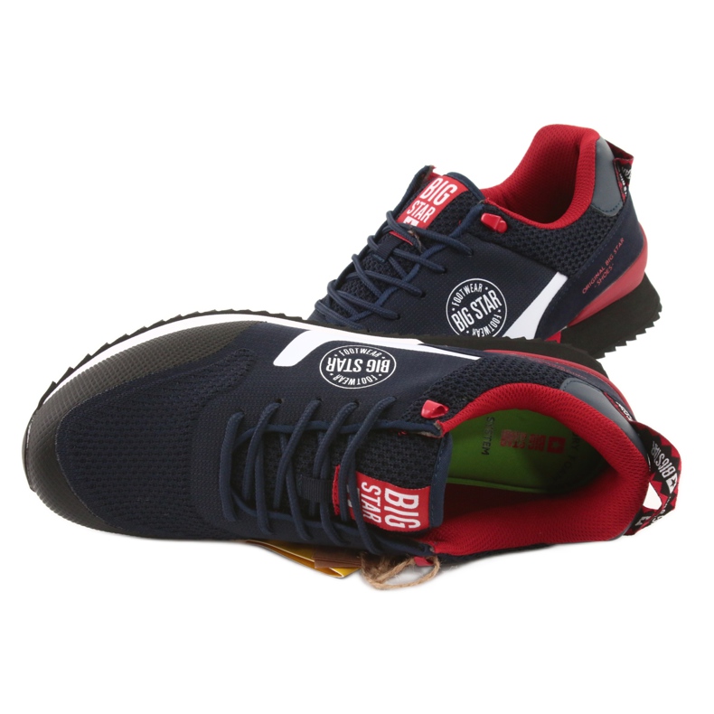 Scarpe sportive Big Star FF 174205 bianco rosso blu navy 5