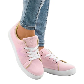 Sneakers classiche da donna rosa B845-20 1