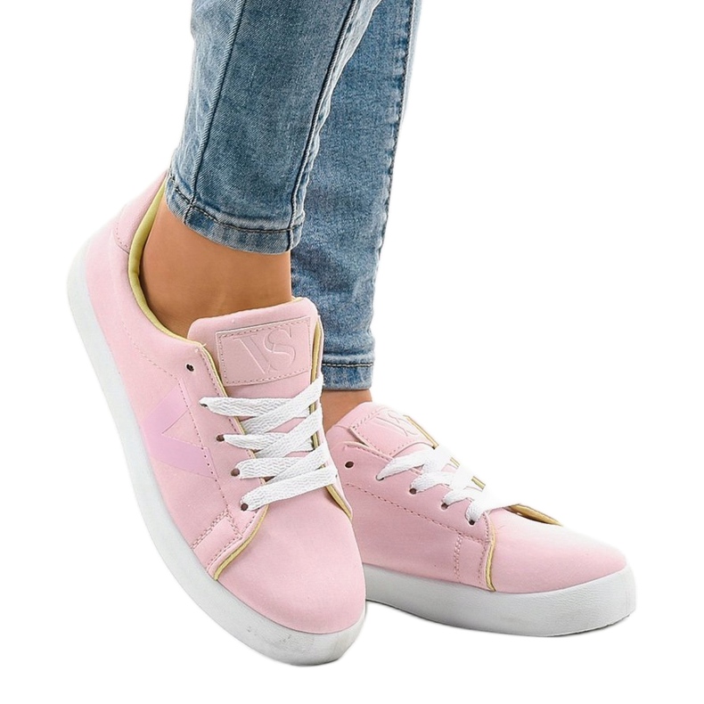 Sneakers classiche da donna rosa B845-20 1