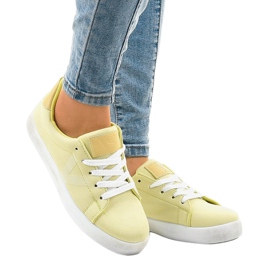 Sneakers classiche da donna gialle B845-26 giallo 1