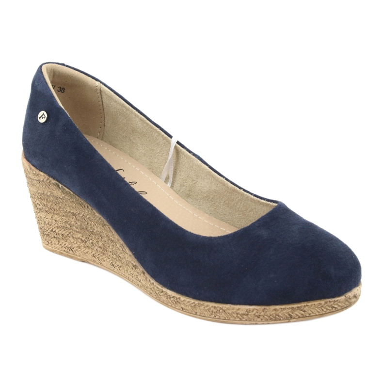 Décolleté con zeppa Filippo DP1328 blu navy 1