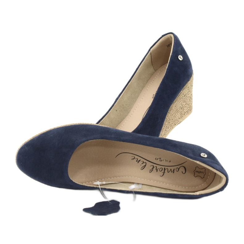 Décolleté con zeppa Filippo DP1328 blu navy 5