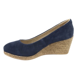 Décolleté con zeppa Filippo DP1328 blu navy 2