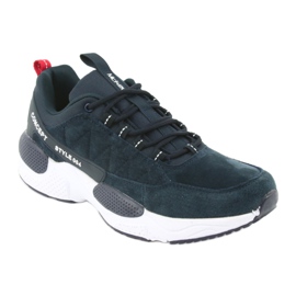 Scarpe sportive in pelle scamosciata McKey MSP1464 blu navy 1