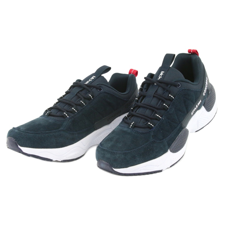 Scarpe sportive in pelle scamosciata McKey MSP1464 blu navy 3