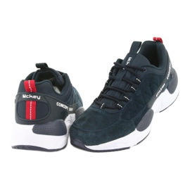 Scarpe sportive in pelle scamosciata McKey MSP1464 blu navy 4