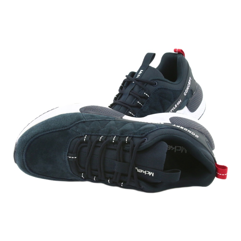 Scarpe sportive in pelle scamosciata McKey MSP1464 blu navy 6
