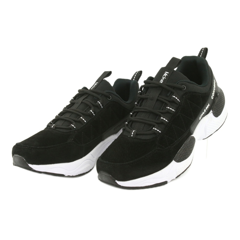 Scarpe sportive in pelle scamosciata McKey MSP1464 nero 3