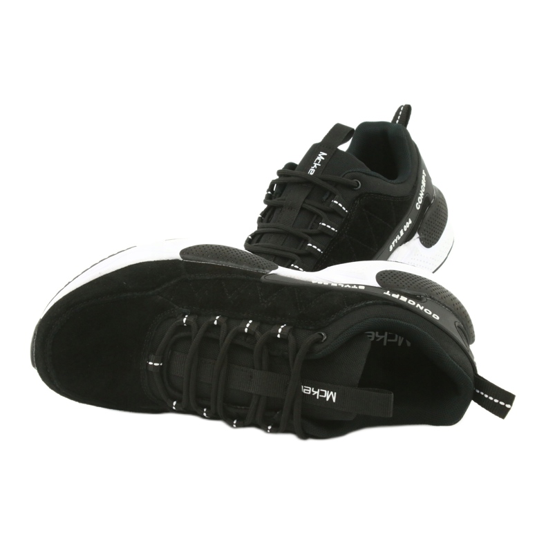 Scarpe sportive in pelle scamosciata McKey MSP1464 nero 6