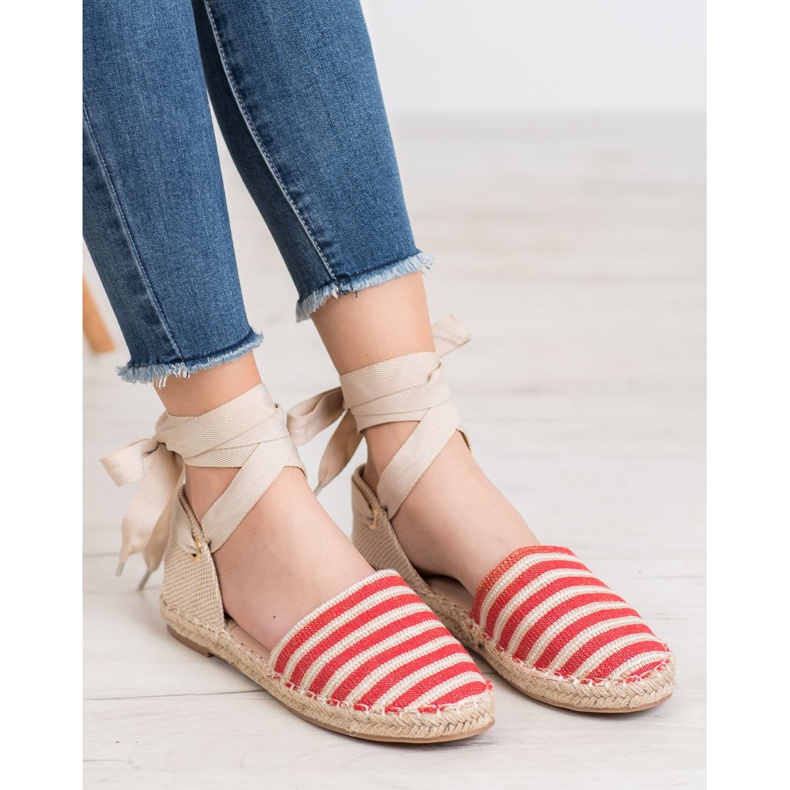 Small Swan Espadrillas Con Nastro Decorativo marrone rosso 2