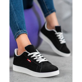 SHELOVET Comode scarpe in ecopelle nero 1