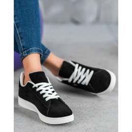 SHELOVET Comode scarpe in ecopelle nero 2