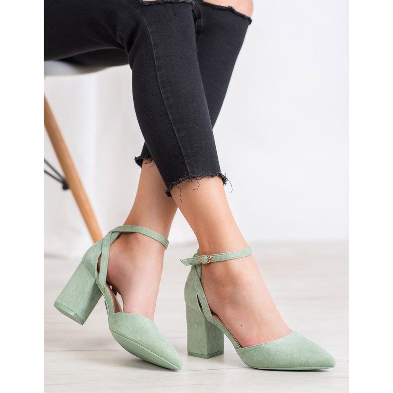 Seastar Décolleté in pelle scamosciata alla moda verde 1