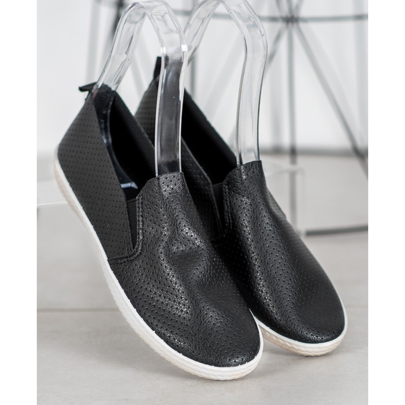 SHELOVET Slip neri traforati nero 1