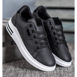 SHELOVET Scarpe sportive nere alla moda nero 1