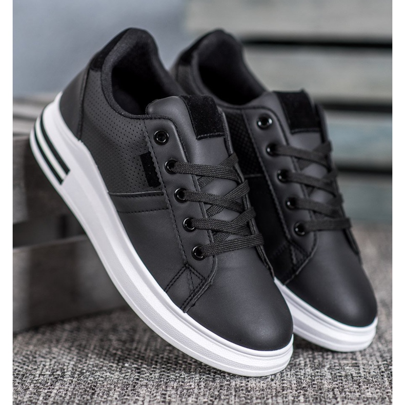 SHELOVET Scarpe sportive nere alla moda nero 1