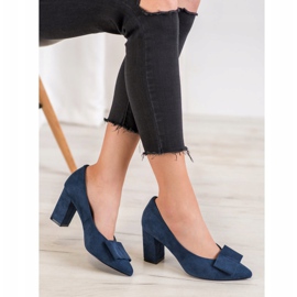 W. Potocki Décolleté Glitter Con Fiocco blu 1