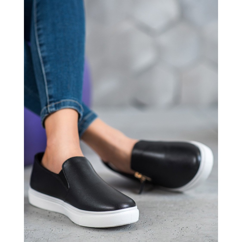 SHELOVET Slip neri con cerniera nero 2