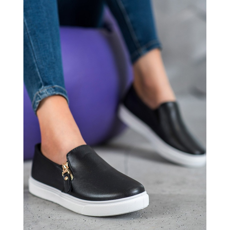 SHELOVET Slip neri con cerniera nero 1