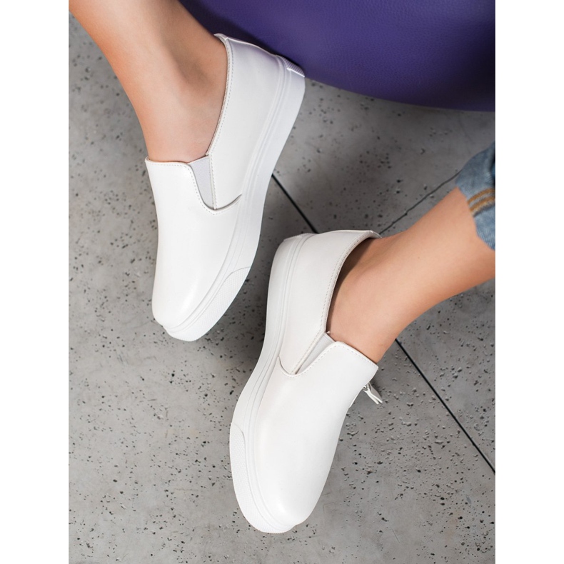 SHELOVET Slip bianchi con cerniera bianco 1