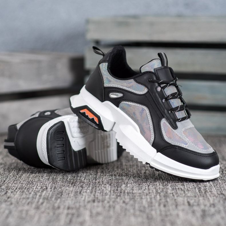 SHELOVET Sneakers sportive sulla piattaforma nero multicolore 1