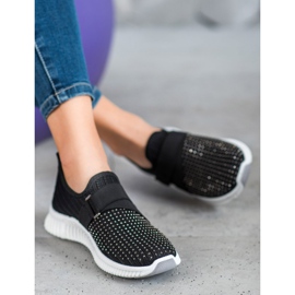 SHELOVET Slipons Neri Con Cristalli nero 2