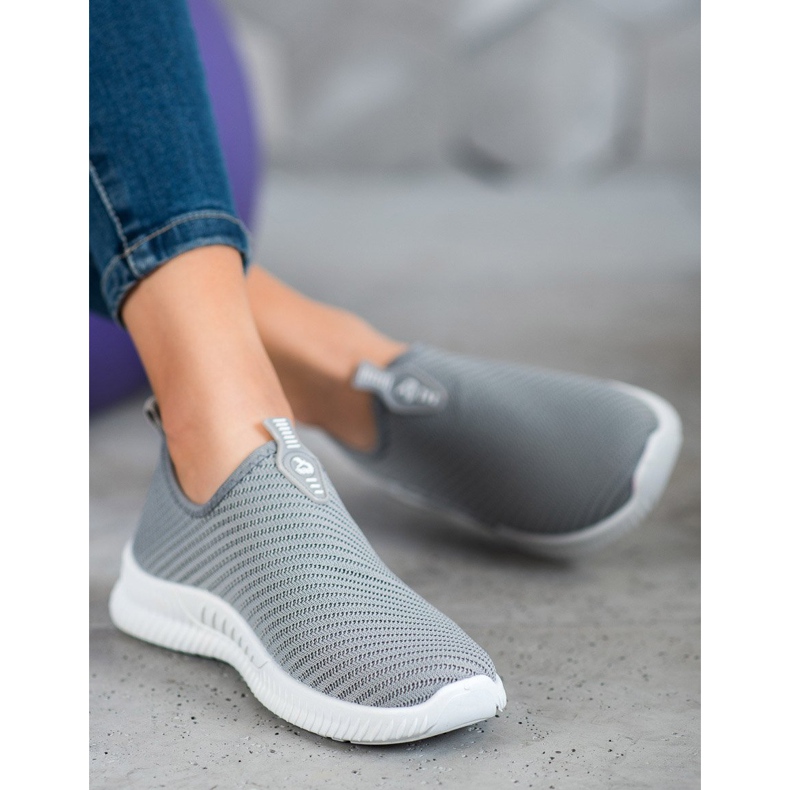 SHELOVET Scarpe sportive slip-on grigio 2