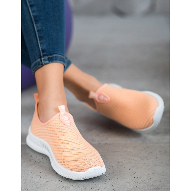 SHELOVET Scarpe sportive slip-on arancia 2