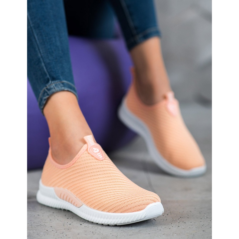 SHELOVET Scarpe sportive slip-on arancia 1
