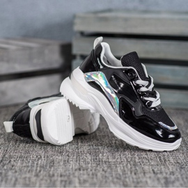SHELOVET Sneakers in ecopelle alla moda nero 2