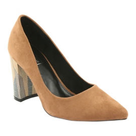 Décolleté Filippo 1103 in camoscio beige 1