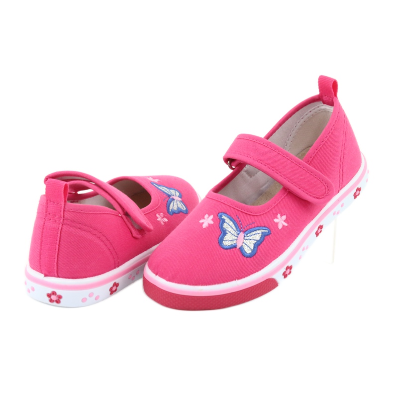 Ballerine a farfalla dell'Atletico con sottopiede in pelle rosa 4