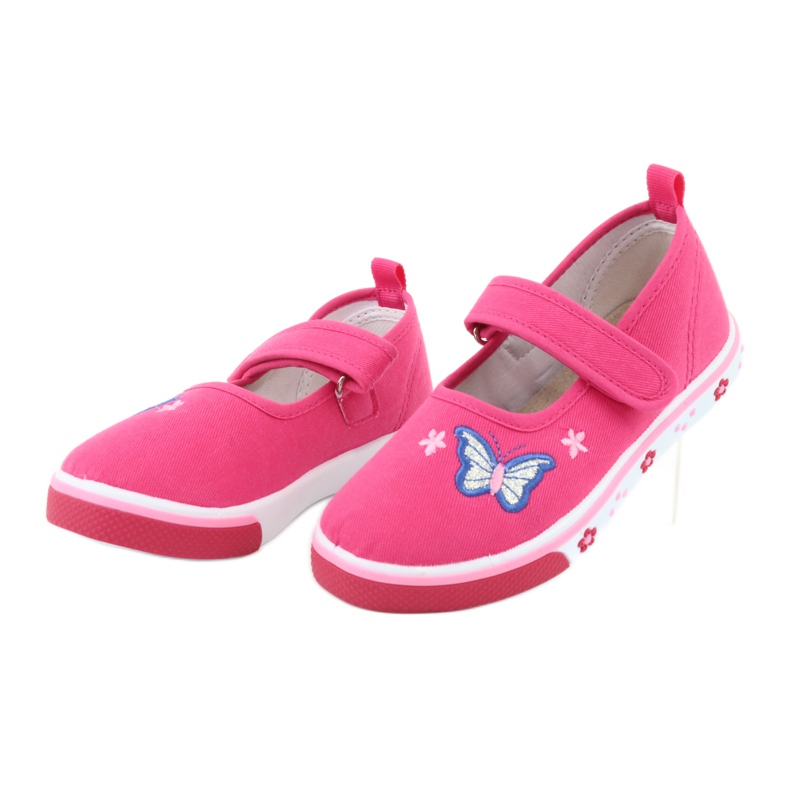 Ballerine a farfalla dell'Atletico con sottopiede in pelle rosa 3