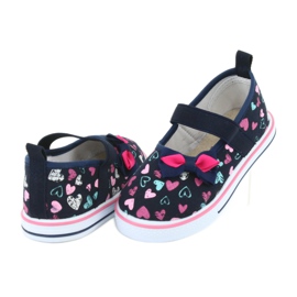 Ballerine fiocco Atletico inserto in pelle bianco blu navy blu rosa 4