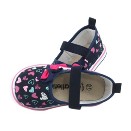 Ballerine fiocco Atletico inserto in pelle bianco blu navy blu rosa 6