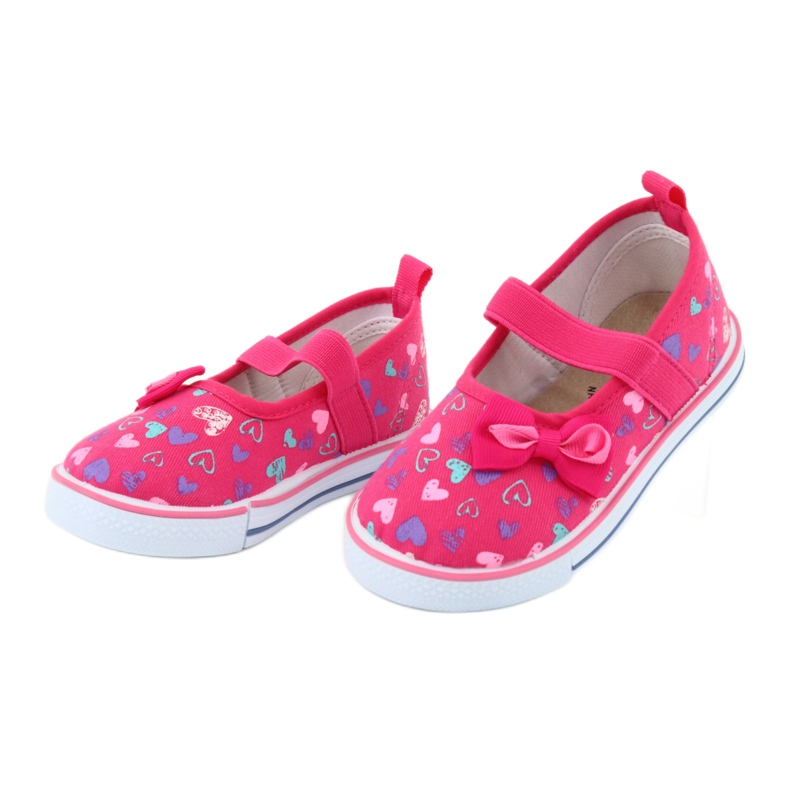 Ballerine fiocco Atletico inserto in pelle bianca viola rosa 3