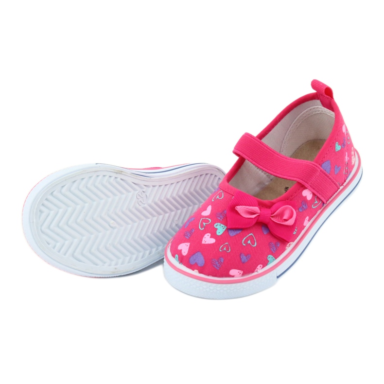 Ballerine fiocco Atletico inserto in pelle bianco viola rosa 5