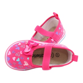 Ballerine fiocco Atletico inserto in pelle bianco viola rosa 6