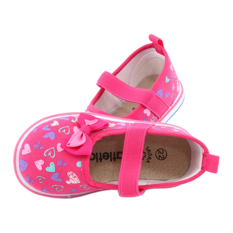 Ballerine fiocco Atletico inserto in pelle bianca viola rosa 6
