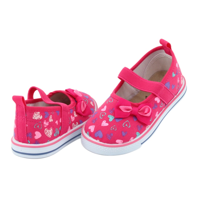 Ballerine fiocco Atletico inserto in pelle bianca viola rosa 4